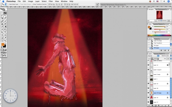 Creation of burned men: Step 30